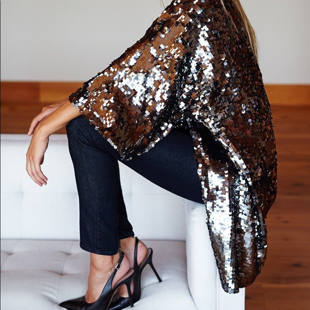 Emerson Fry Sequin Kimono Jacket